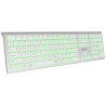 TECLADO SUBBLIM KEYBOARD MASTER BLUETOOTH RETROILUMINADO SILVER BLACK