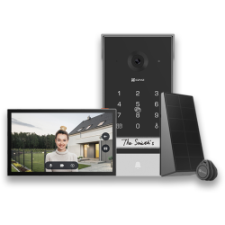 EZVIZ VIDEOPORTERO WIFI EP7 2K BATERIA EXTERIOR CON PANEL SOLAR NEGRO PLATA