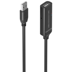 CABLE AISENS USB 20 PROLONGADOR AMPLIFICADOR A M A H NEGRO 10M
