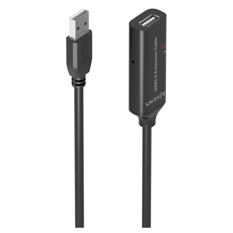 CABLE AISENS USB 20 PROLONGADOR AMPLIFICADOR A M A H NEGRO 10M