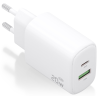 CARGADOR AISENS GAN 20W 1XUSB C PD30 1XUSB A QC30 BLANCO