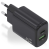CARGADOR AISENS GAN 25W 1XUSB C PD30 1XUSB A QC30 NEGRO