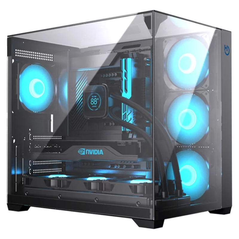 CAJA ATX HIDITEC GAMING SKY BLACK USB 31 TYPE C
