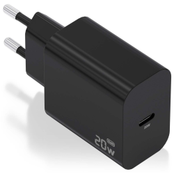 CARGADOR AISENS GAN 20W 1XUSB C PD30 NEGRO