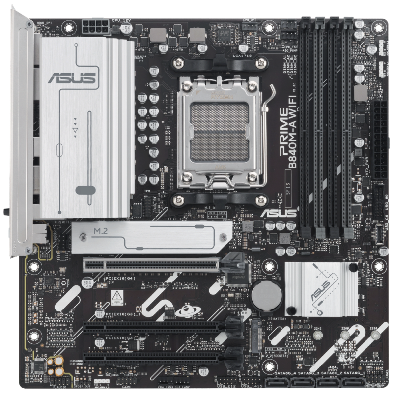 PLACA BASE ASUS PRIME B840 M A WIFI PCI E 16x Gen4 M2 Gen4