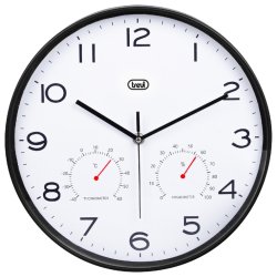 RELOJ PARED TREVI OM 3510 T 30CM WALL CLOCKTERMHYGROM BLACK