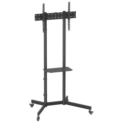 SOPORTE SUELO AISENS RUEDA BANDEJA DVD MONITOR TV 45KG 37 70 NEGRO