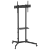 SOPORTE SUELO AISENS RUEDA BANDEJA DVD MONITOR TV 45KG 37 70 NEGRO