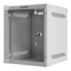 ARMARIO LANBERG MURAL 6U 280X310 RACK 10 FLAT PACK GRIS PUERTA CRISTAL