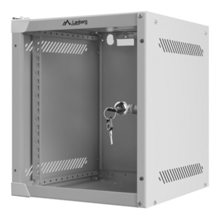 ARMARIO LANBERG MURAL 6U 280X310 RACK 10 FLAT PACK GRIS PUERTA CRISTAL