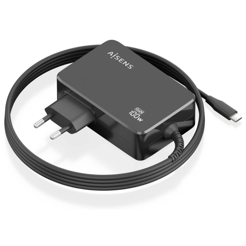 CARGADOR AISENS GAN 100W PD30 1XUSB C 18M NEGRO