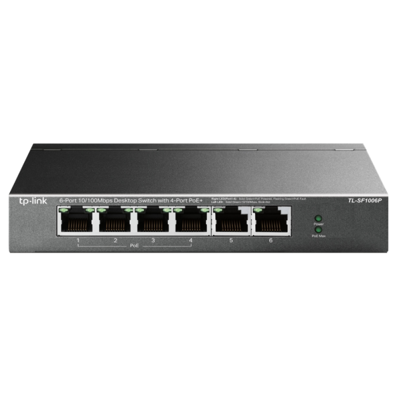 SWITCH TP LINK 6 PORT 10 100MBPS 4 PORT POE