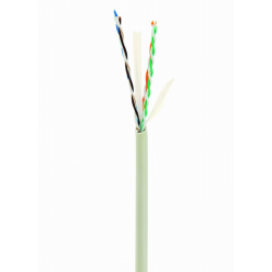 CABLE RED GEMBIRD UTP CAT6 TRENZADO PREMIUM CCA AWG24 BOBINA 305M GRIS