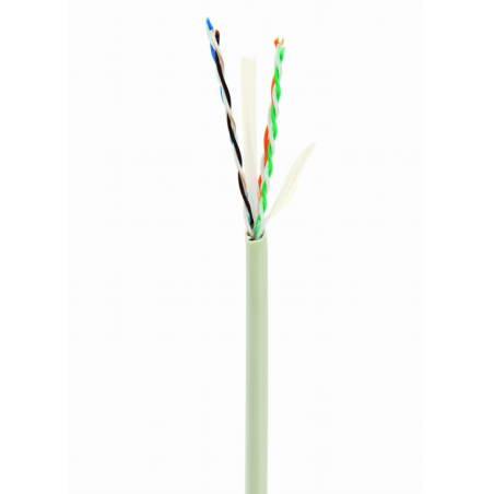 CABLE RED GEMBIRD UTP CAT6 TRENZADO PREMIUM CCA AWG24 BOBINA 305M GRIS