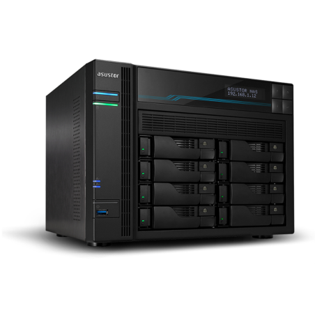 NAS ASUSTOR TOWER 8 BAY QUAD CORE 8GB DDR4 10 GBE X 2 25 GBE X 2 USB 32