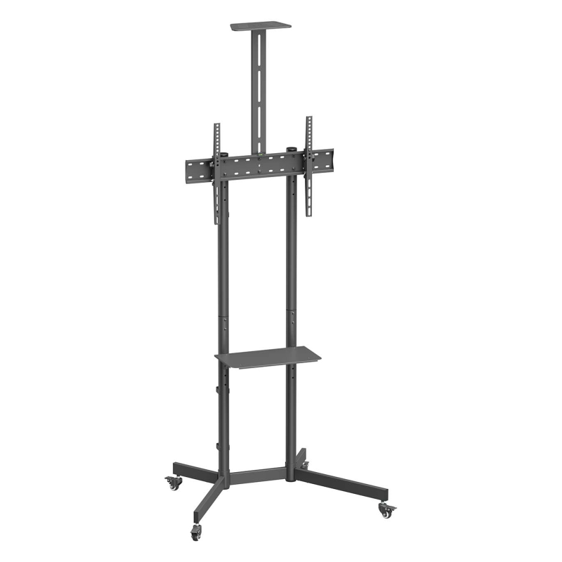 SOPORTE SUELO AISENS RUEDA BANDEJA DVD CAMARA MONITOR TV 45KG 37 70 NEGRO