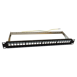 PANEL MODULAR WP 24 PUERTOS STP CAT5E 6 CON GESTOR DE CABLES