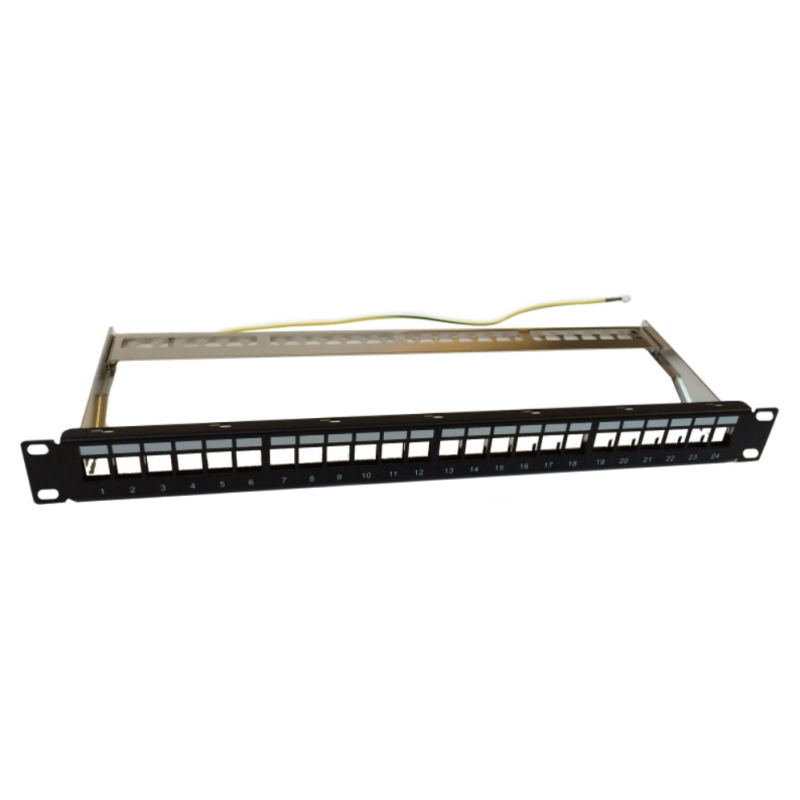PANEL MODULAR WP 24 PUERTOS STP CAT5E 6 CON GESTOR DE CABLES