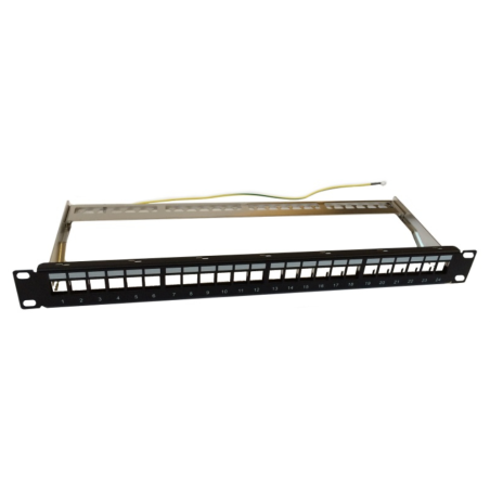 PANEL MODULAR WP 24 PUERTOS STP CAT5E 6 CON GESTOR DE CABLES