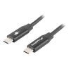 CABLE LANBERG USB C MACHO MACHO 1M QUICK CHARGE 40 NEGRO