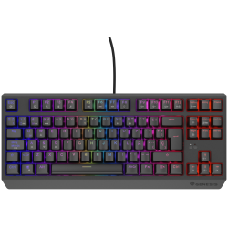 TECLADO GAMING GENESIS THOR230 TKL RGB MECANICO NEGRO SWITCH OUTEMUROJO HOT SWAP