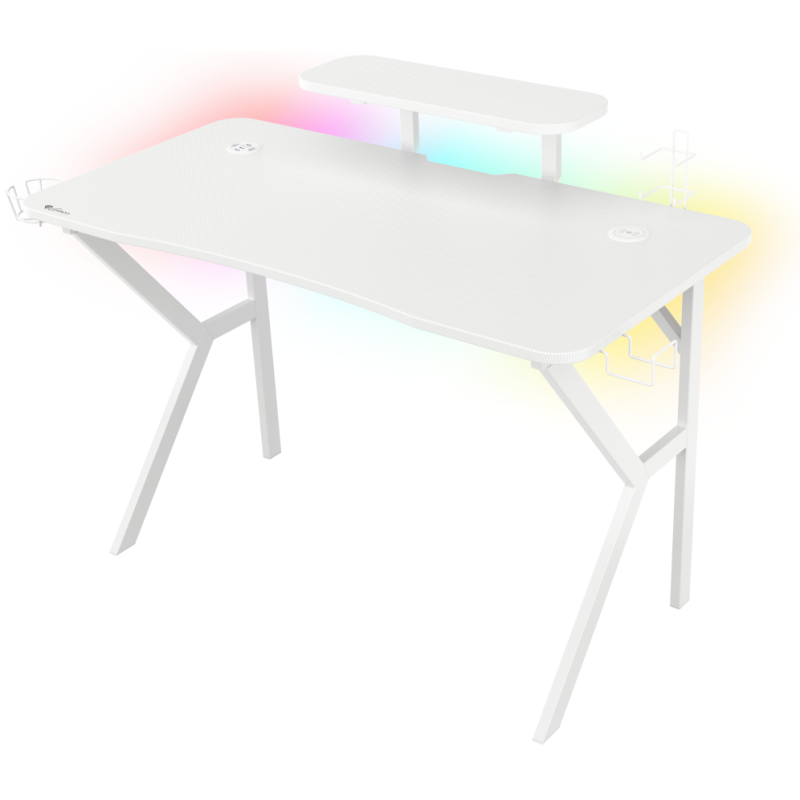 MESA GAMING GENESIS HOLM 320 RGB BLANCA CARBONO