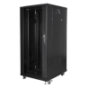 ARMARIO LANBERG 19 27U 600X800 FLAT PACK NEGRO CON PUERTA DE CRISTAL