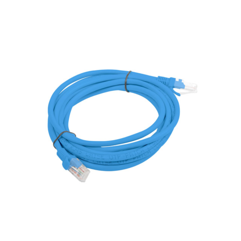 CABLE RED LANBERG LATIGUILLO CAT6 UTP 3M AZUL FLUKE PASSED