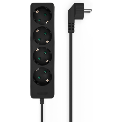 REGLETA AISENS BASE 4 TOMAS SIN INTERRUPTOR CABLE 3x15MM2 14M NEGRO