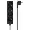 REGLETA AISENS BASE 4 TOMAS SIN INTERRUPTOR CABLE 3x15MM2 14M NEGRO