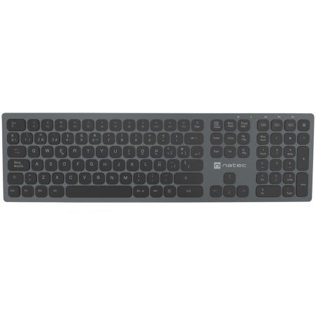 TECLADO WIRELESS NATEC DOLPHIN SLIM SWITCH X SCISSOR BT50 BT30 24GHz ALUMINIO