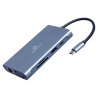 ADAPTADOR MULTIP GEMBIRD USBC 7EN1 HUB30HDMIVGAPDLECTOR TARJETASAUDIOGRIS