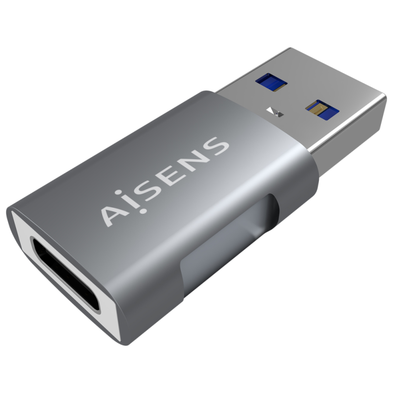 MINI ADAPTADOR AISENS USB 32 GEN2 10G 3A USB C H A M GRIS