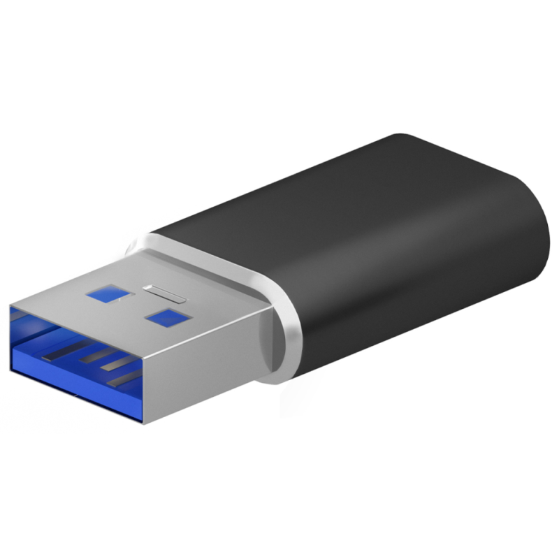 MINI ADAPTADOR AISENS USB 32 GEN2 USB 20 3A USB C H A M NEGRO