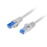 CABLE RED LANBERG LATIGUILLO CAT6A S FTP LSZH CCA 1M GRIS FLUKE PASSED