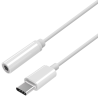 CABLE CONVERSOR AISENS USB C A AUDIO USB C M JACK 35 H BLANCO 15CM