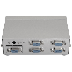 DUPLICADOR AISENS SVGA PARA 4 MONITORES CON ALIMENTACION