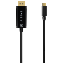 CABLE CONVERSOR AISENS USB C A DISPLAYPORT 8K60HZ NEGRO 18M