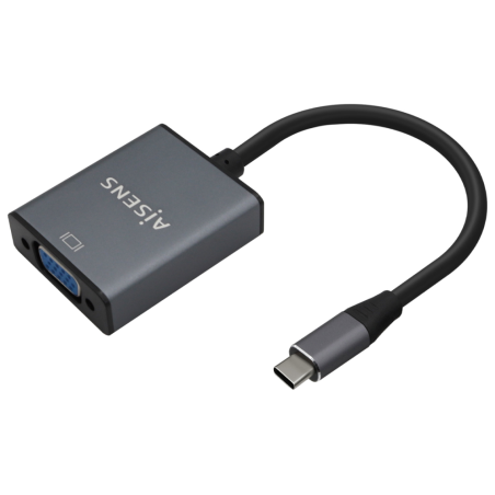 CABLE CONVERSOR AISENS ALUMINIO USB C A VGA USB C M HDB15 H GRIS 15CM