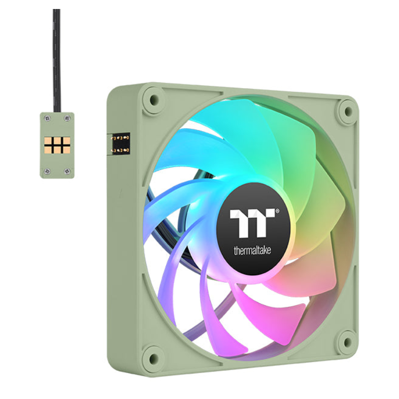 VENTILADOR INV MAGNETICO CAJA THERMALTAKE CT120 EX ARGB 3XVENT VERDE MATCHA