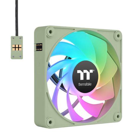 VENTILADOR INV MAGNETICO CAJA THERMALTAKE CT120 EX ARGB 3XVENT VERDE MATCHA