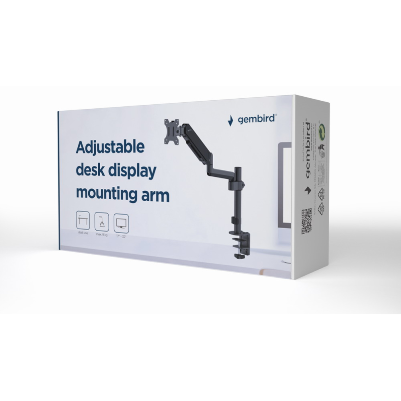 SOPORTE DE PANTALLA GEMBIRD PARA ESCRITORIO AJUSTABLE 17 32 HASTA 9 KG