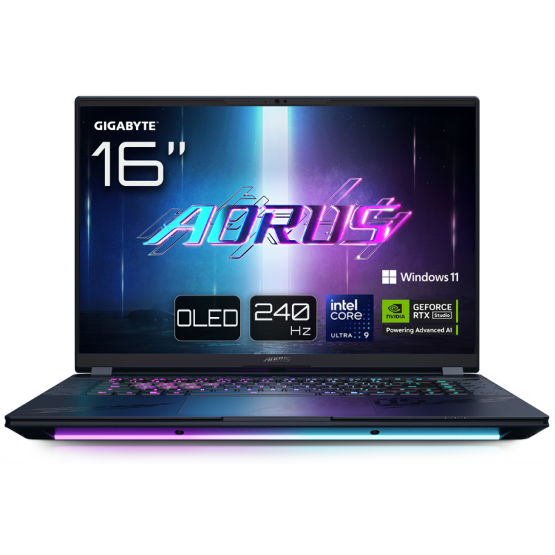 PORTATIL GIGABYTE AORUS MASTER 16 U9 275HX RTX 5080 32GB 1TB 16OLED W11P