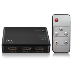 CONMUTADOR EWENT HDMI 3 PUERTOS 4K 30HZ USB MANDO A DISTANCIA