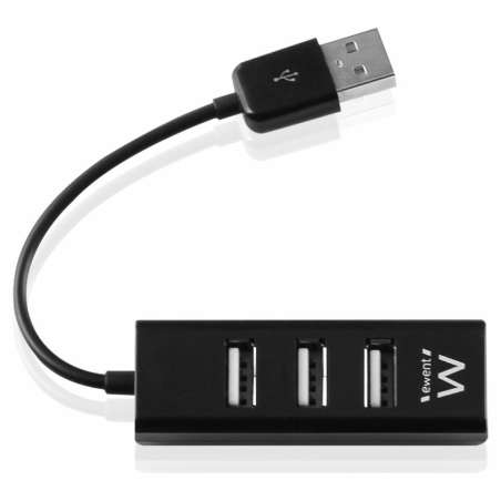 HUB EWENT USB 20 HIGH SPEED USB A 4 PUERTOS NEGRO