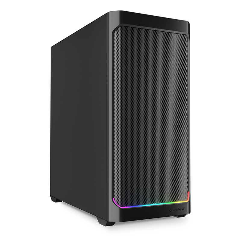 CAJA GAMING SHARKOON AK4 RGB Strip NEGRO 2XVENT 120MM 3XUSB SN FUENTE