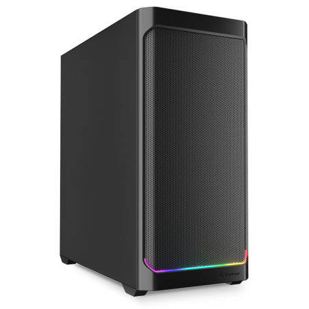 CAJA GAMING SHARKOON AK4 RGB Strip NEGRO 2XVENT 120MM 3XUSB SN FUENTE