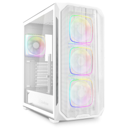 CAJA GAMING ATX SHARKOON NAK5M RGB 4XVENT 120MM 3XUSB SN FUENTE BLANCO