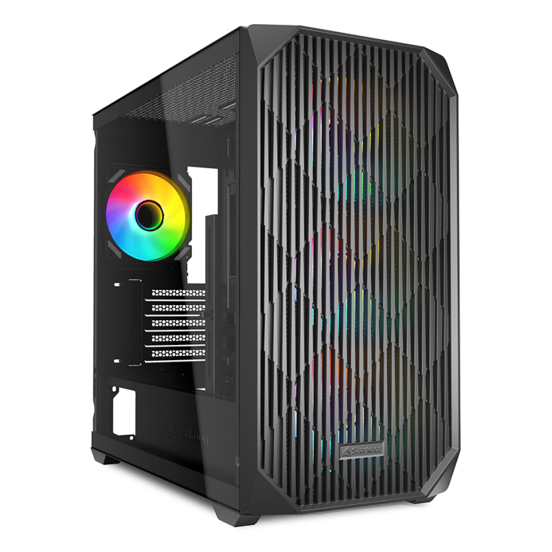 CAJA GAMING SHARKOOM MK3 mATX NEGRO 3XVENT 120MM 3XUSB SN FUENTE