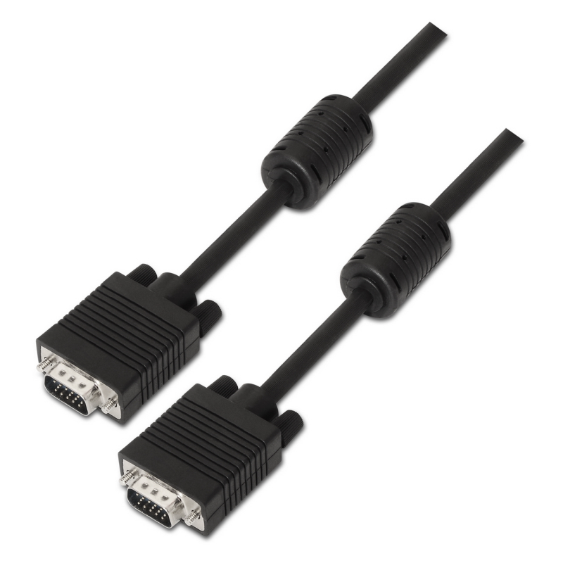 CABLE AISENS SVGA CON FERRITA HDB15 M HDB15 M NEGRO 60M